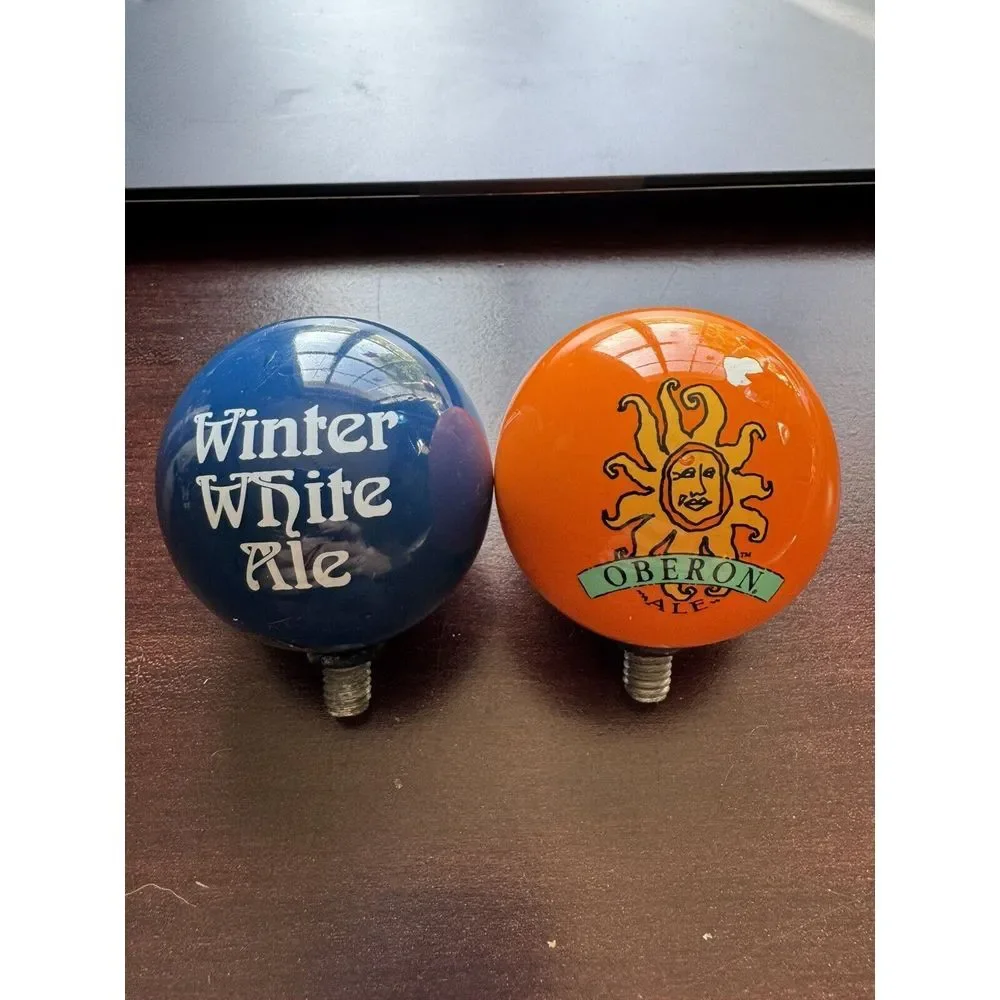 Set of 2 Bell's Oberon & Winter White Ale Draft Beer Tap‎ Handle Tapper Mancave